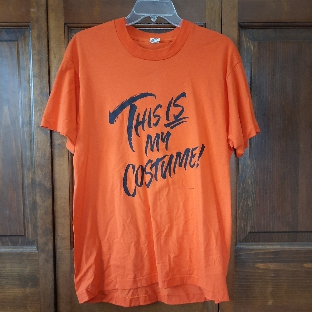 Vintage Screen Stars single stitch "This Is My Costume" orange Halloween t-shirt